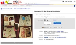 Purchase an exact hand-made replica of Nathan Drake's journal from Uncharted 2: Among Thieves.