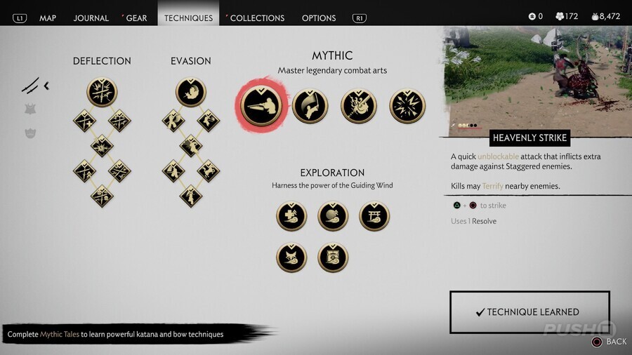 Ghost of Tsushima All Techniques and Best Techniques to Learn Push