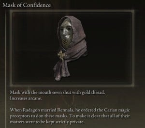 Elden Ring: All Individual Armour Pieces - Mask of Confidence