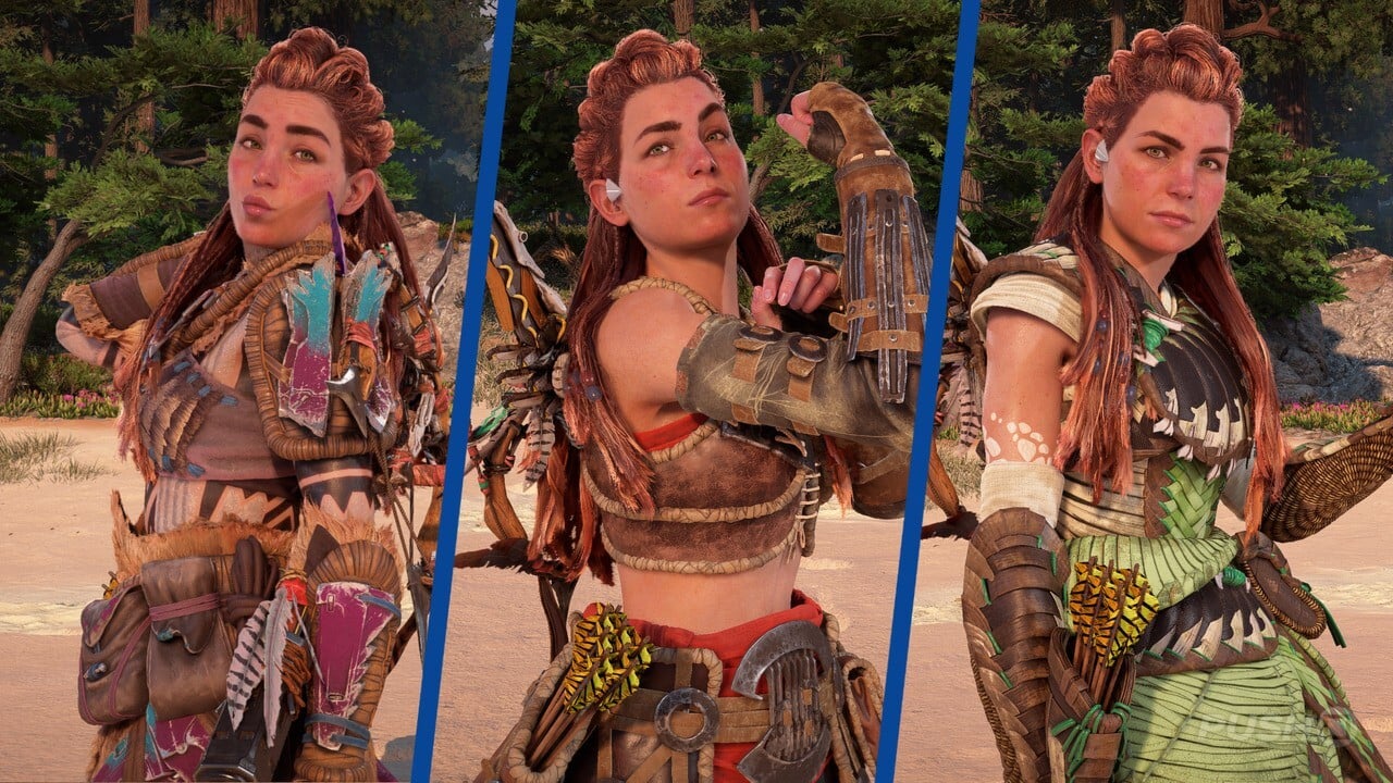 Gamers discussing an 'Aloy Face Rework' mod, presented without