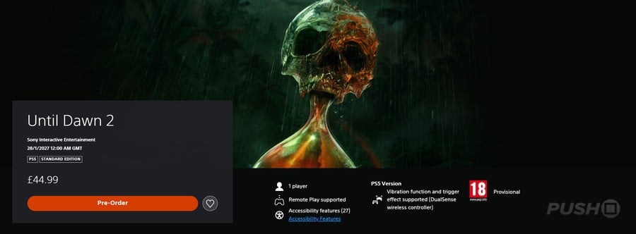 Until Dawn 2 PS5 Price 2