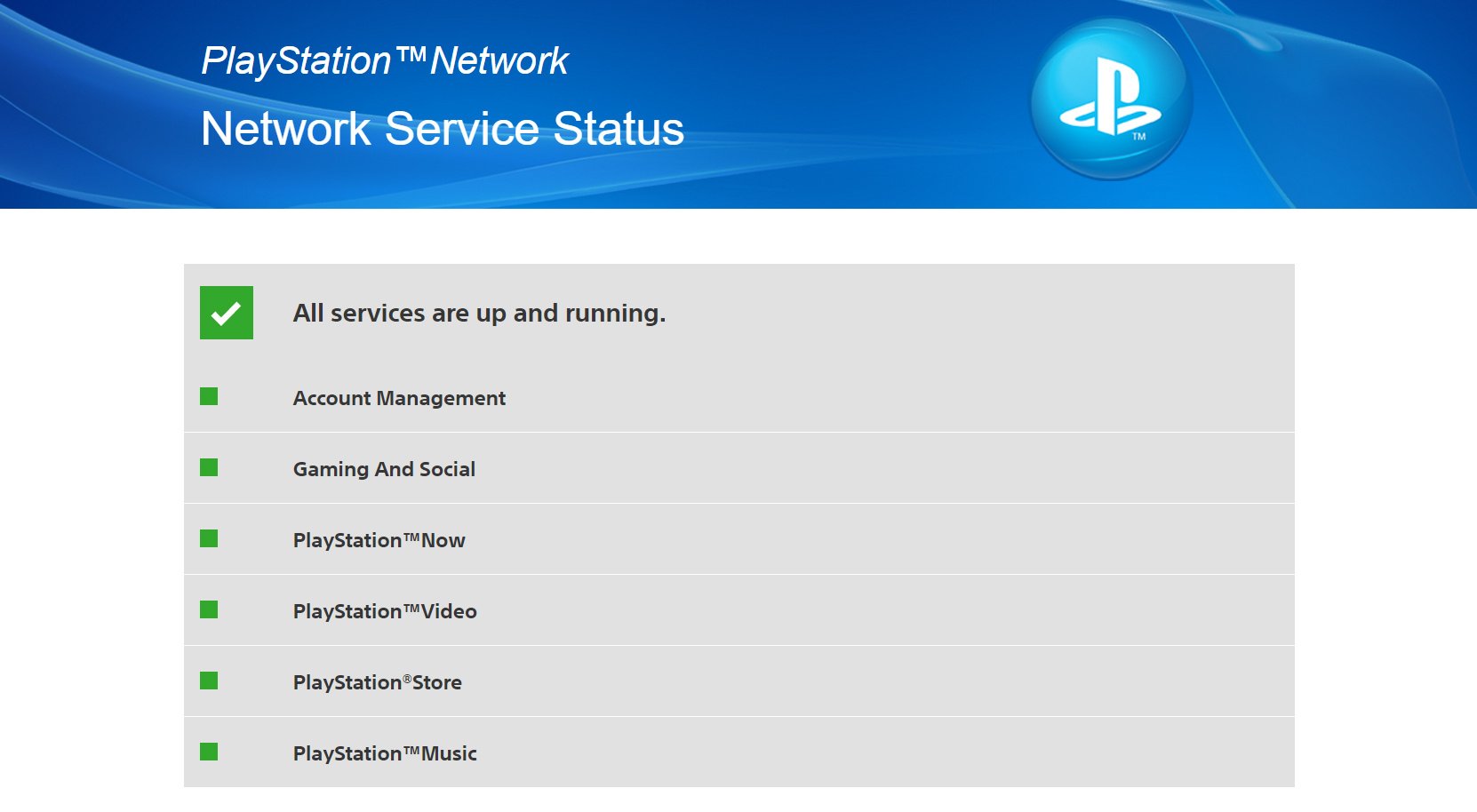 Техобслуживание playstation network сколько длится