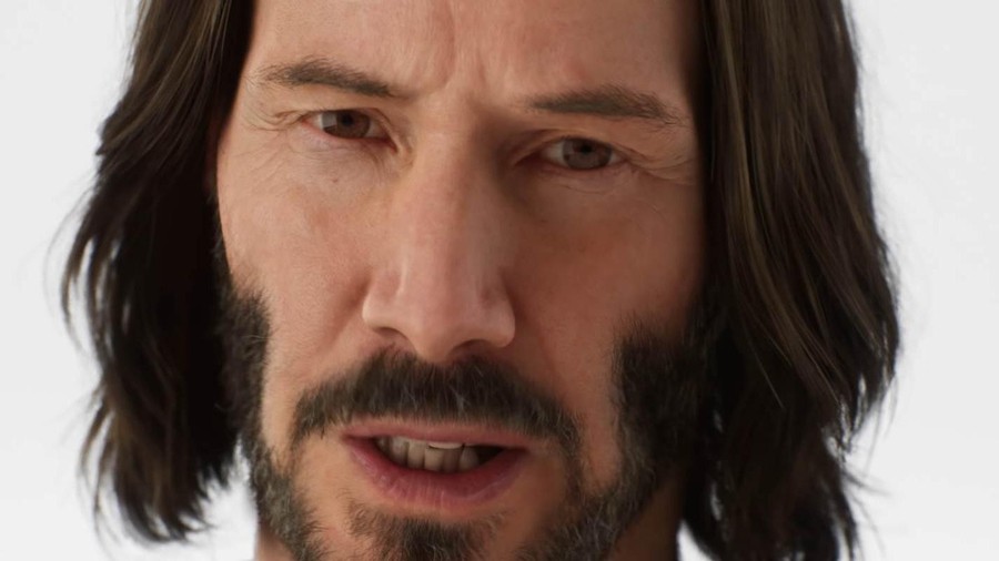 In which game engine is Keanu Reeves being rendered here?