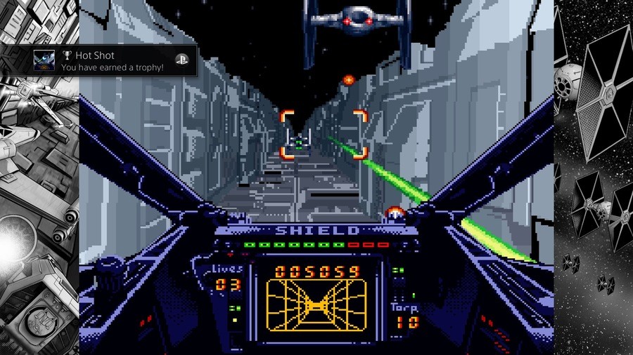 Press R1 for proton torpedoes, Luke (Super Star Wars)