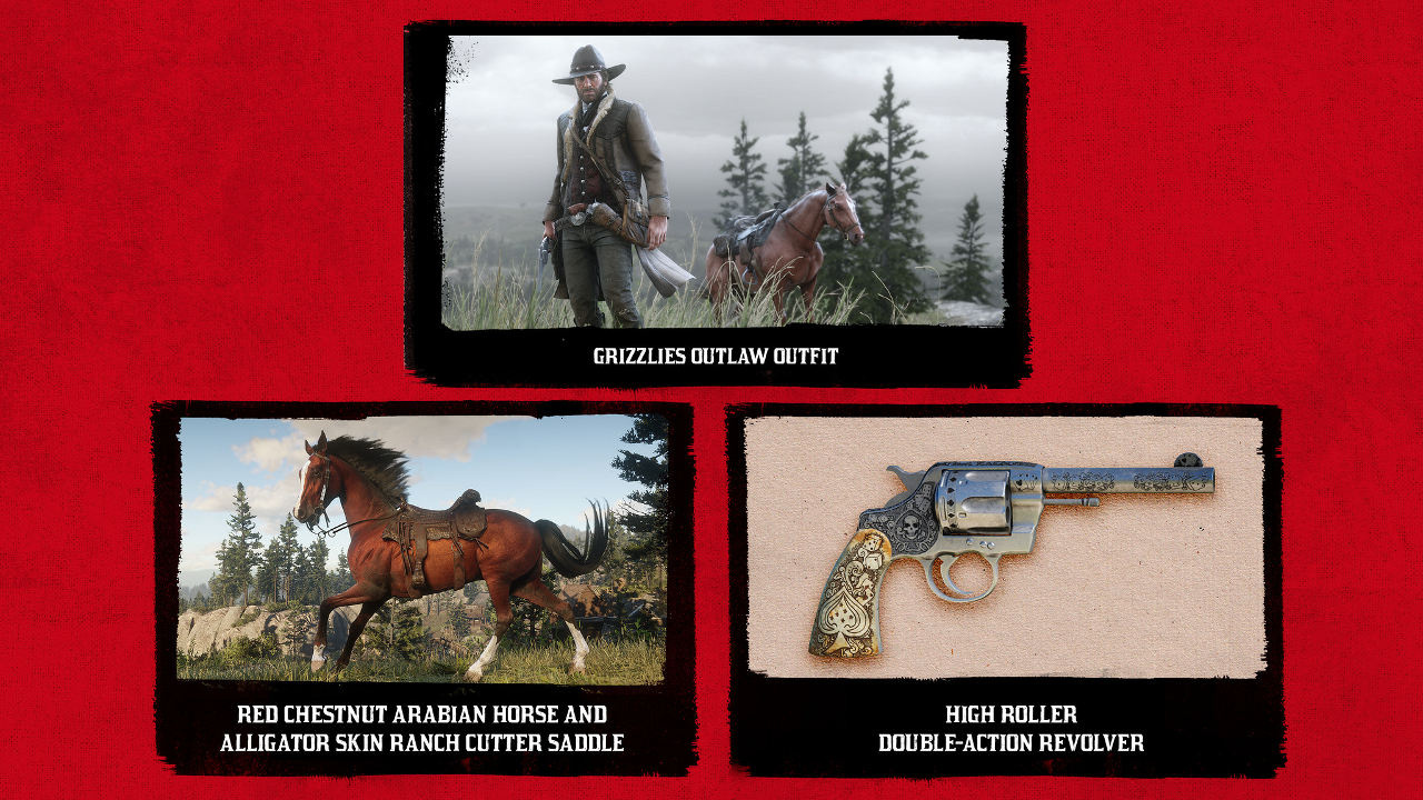 Red Dead Redemption II 2 DLC PS4 PS5 PLAYSTATION War Horse Outlaw Survival  Kit