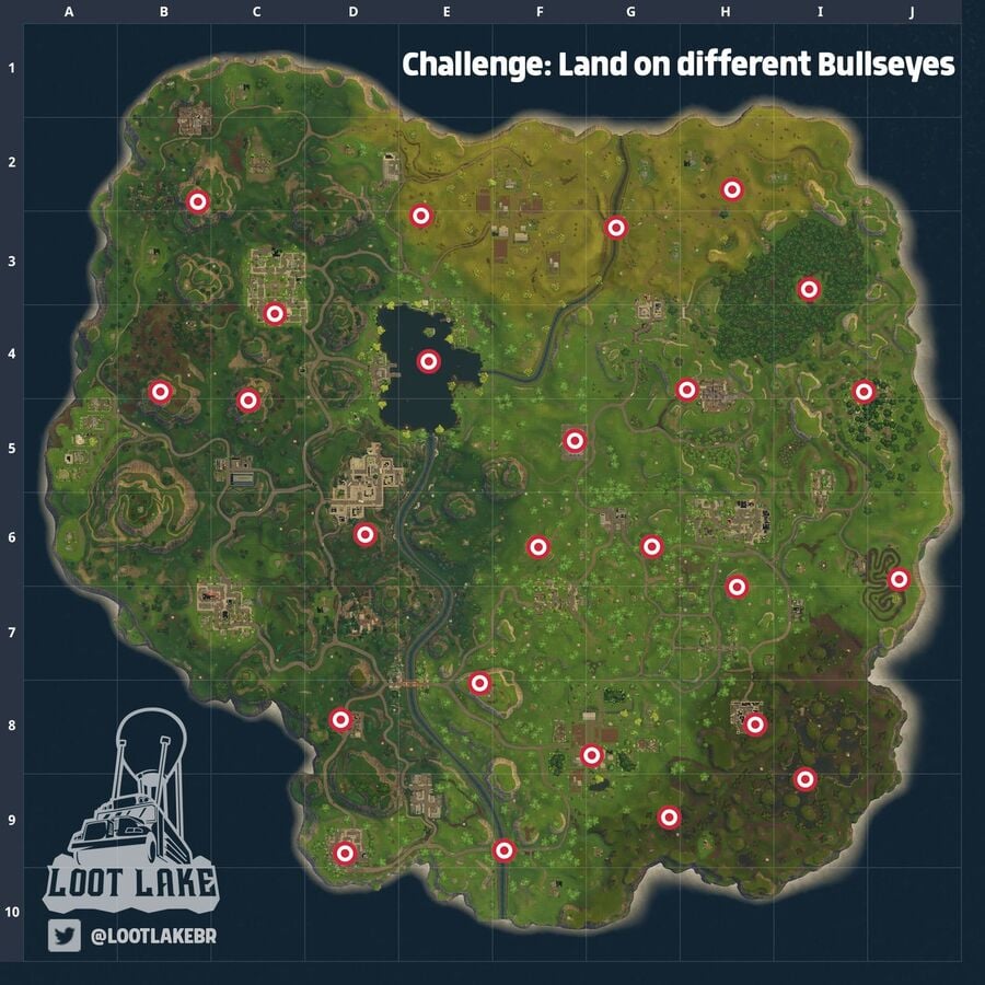 Fortnite Bullseye Locations 2