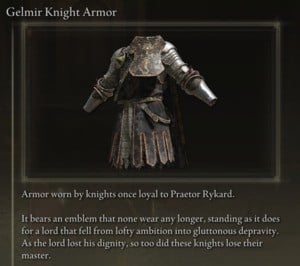 Elden Ring: All Full Armour Sets - Gelmir Knight Set - Gelmir Knight Armor