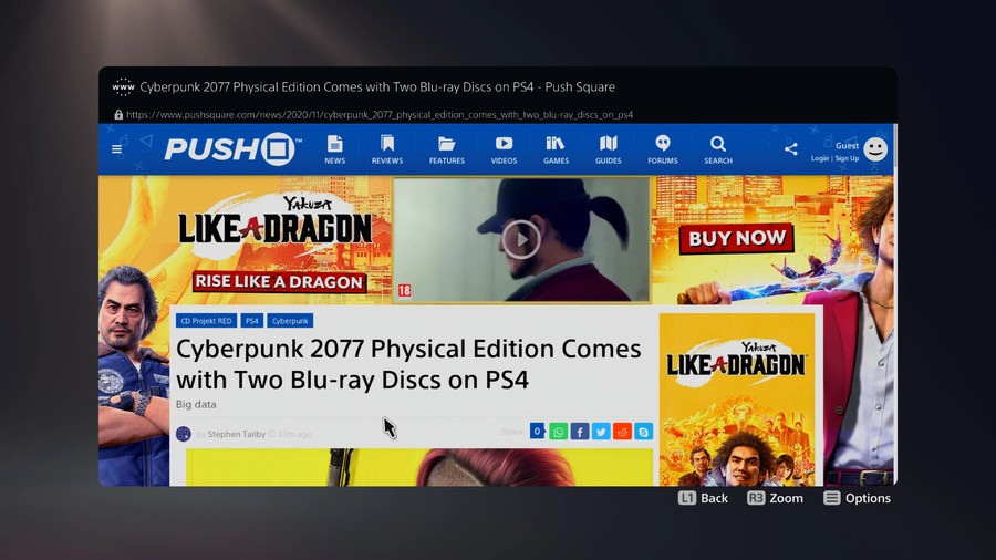 PS5 PlayStation 5 Secret Features Web Browser