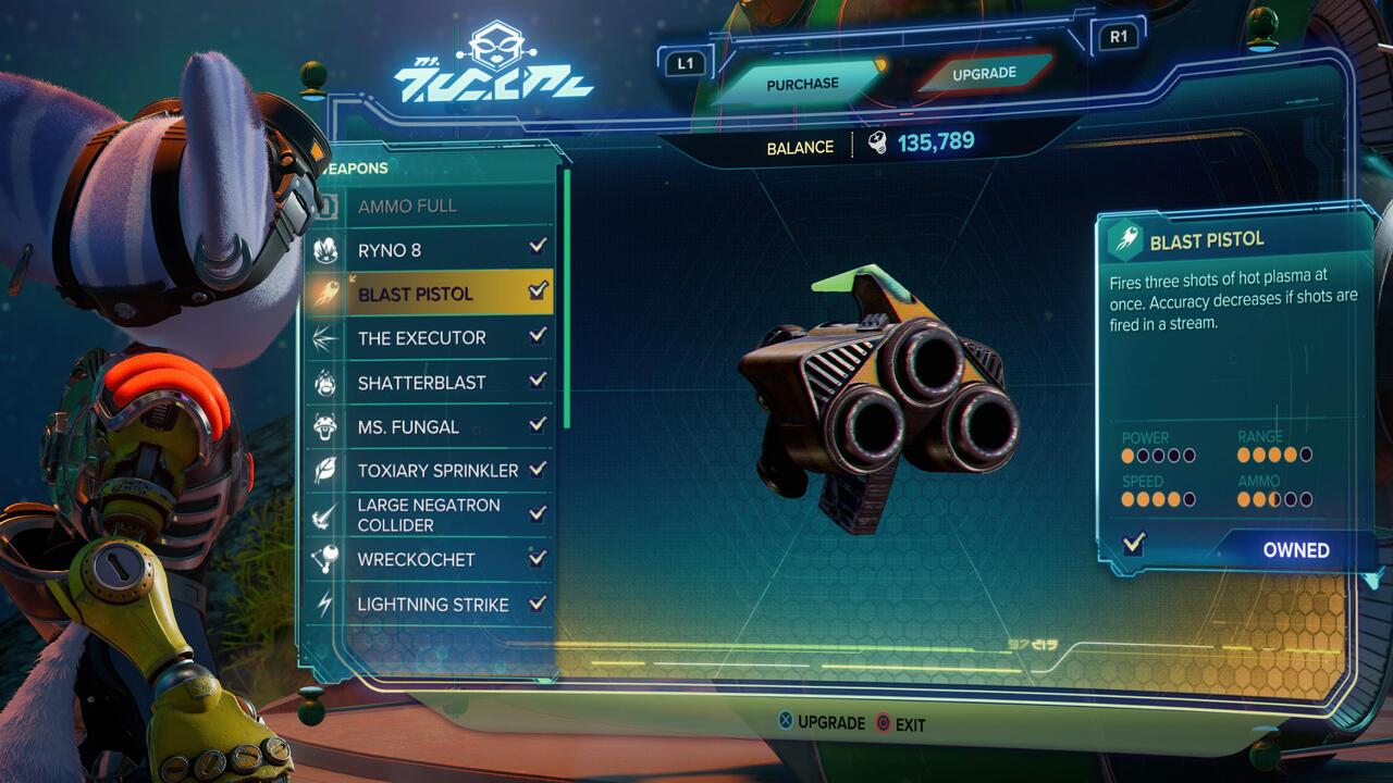 ratchet and clank weapons