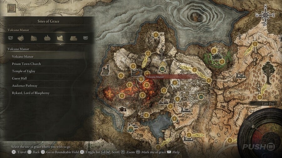 Elden Ring: All Site of Grace Locations - Volcano Manor - Volcano Manor