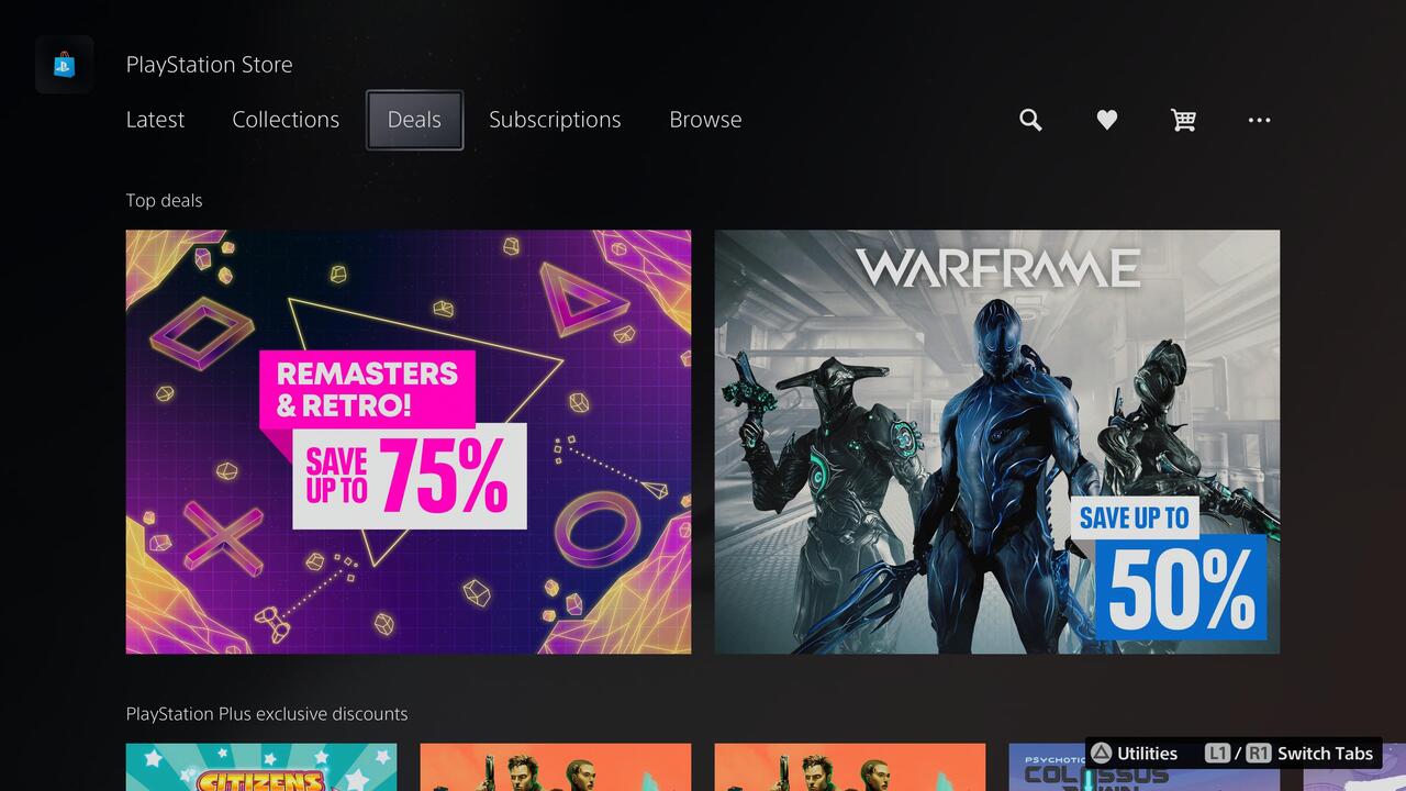PlayStation Store PS5 finally has an offer section