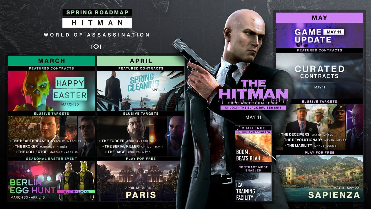 Hitman World of Assassination Unveils Spring Content Roadmap Push Square