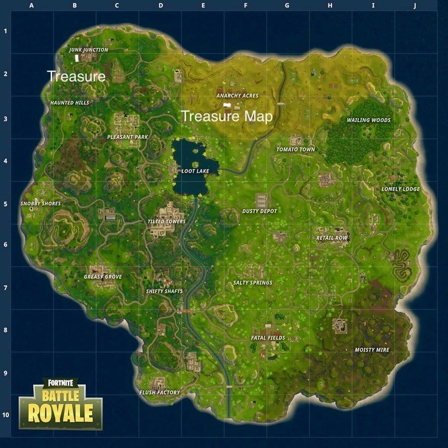 Fortnite Anarchy Acres Treasure Map Location 2