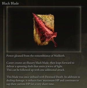Elden Ring: Offensive Incantations - Black Blade