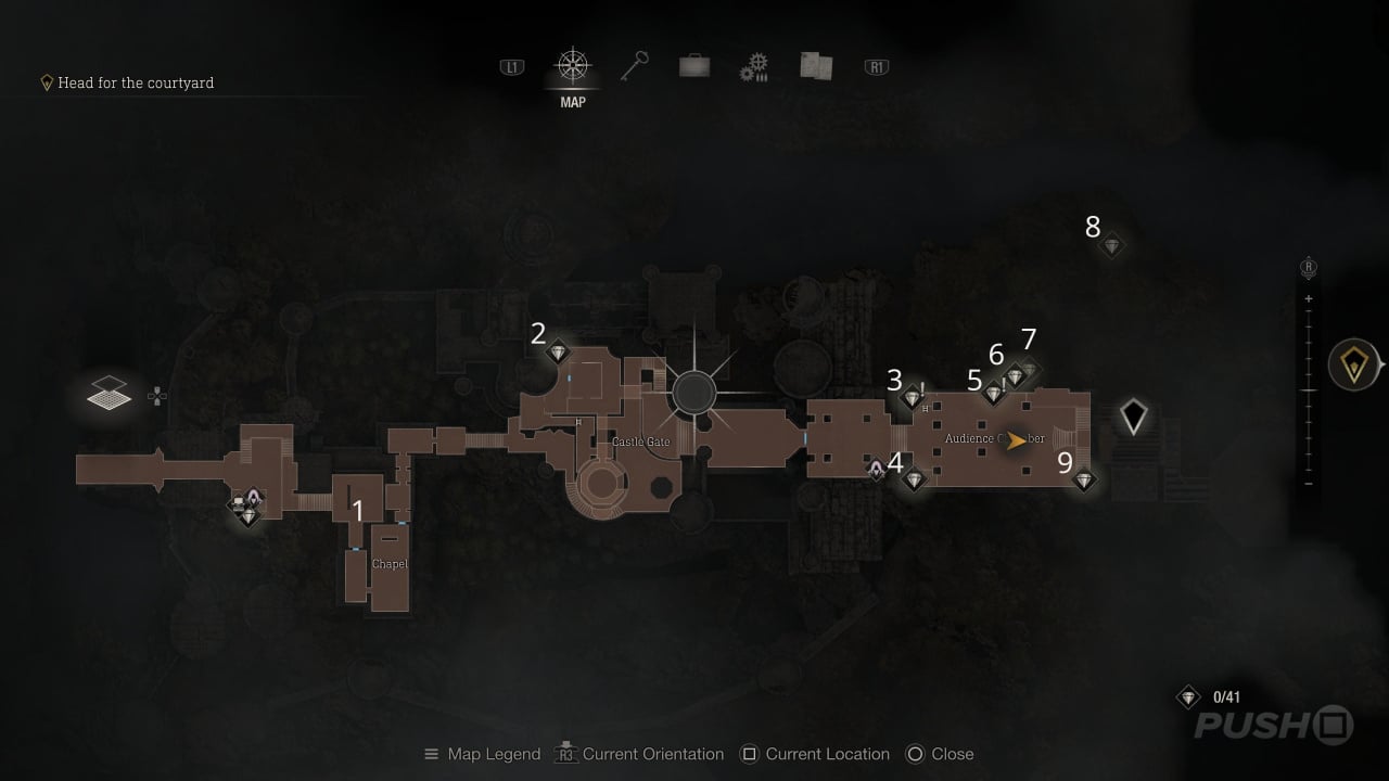 resident evil 4 castle treasure map