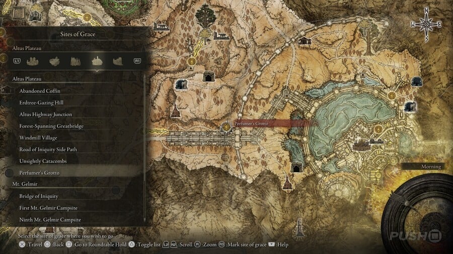 Elden Ring: All Site of Grace Locations - Altus Plateau - Perfumer's Grotto