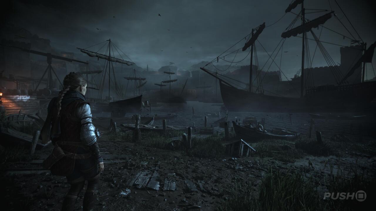 How do you help the guard in the docks in chapter 4 in A Plague Tale:  Requiem?