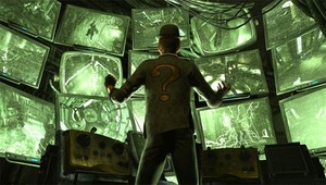 Batman: Arkham City's The Riddler Does His Very Best Jigsaw Impression.