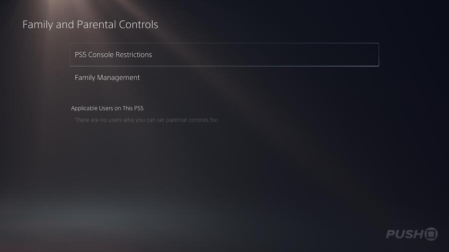 PS5 PlayStation 5 Firmware Update Parental Controls