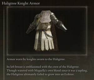 Elden Ring: 모든 풀 아머 세트 - Haligtree Knight 세트 - Haligtree Knight Armor