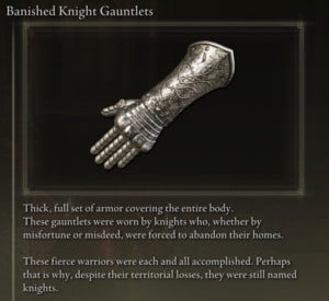 Elden Ring: All Full Armour Sets - Banished Knight Set - Banished Knight Gauntlets