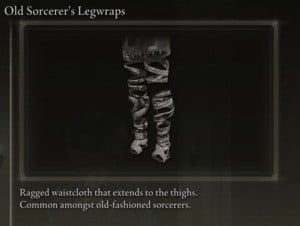 Elden Ring: 모든 풀 아머 세트 - Lusat의 세트 - Old Sorcerer's Legwraps
