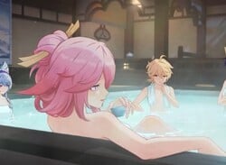 The Traveler Takes to the Bathhouse in Light Genshin Impact Update on PS5, PS4