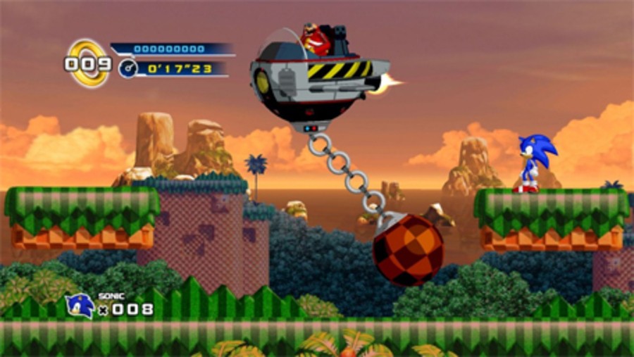 Hint: You Have To Jump Over The Swinging Ball & Bop Eggman On The Head.