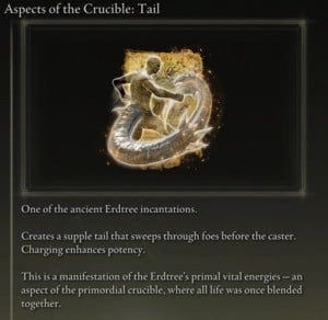 Elden Ring: Offensive Incantations - Aspects of the Crucible: Tail