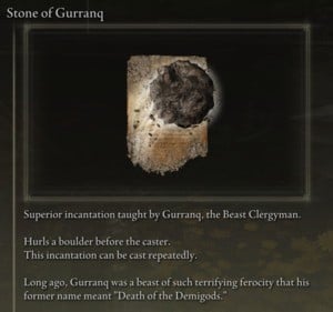 Elden Ring: Offensive Incantations - Stone of Gurranq