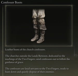 Elden Ring: 모든 풀 아머 세트 - Confessor 세트 - Confessor Boots