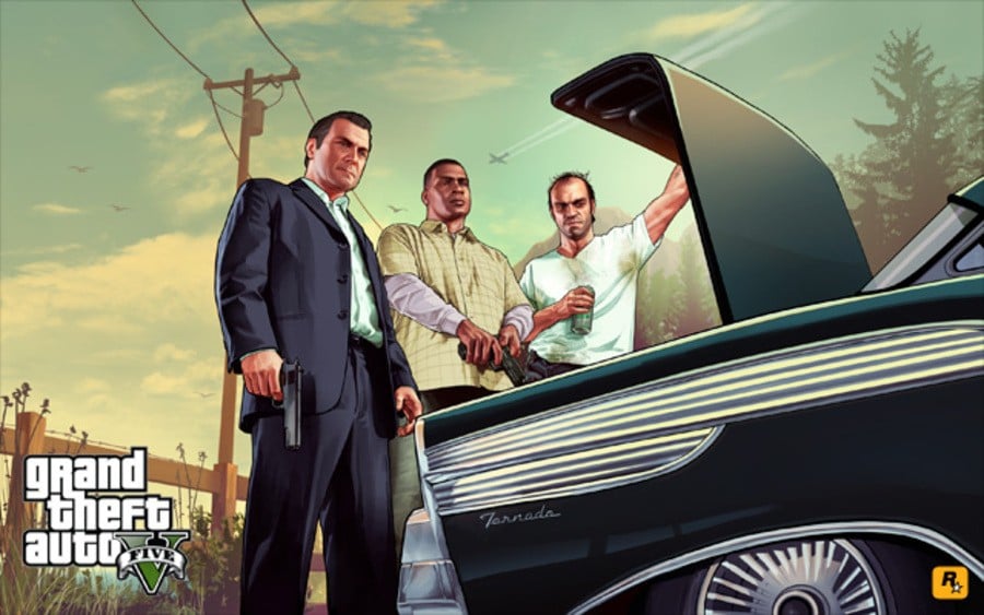 What Are the Protagonists of Grand Theft Auto V Looking at?