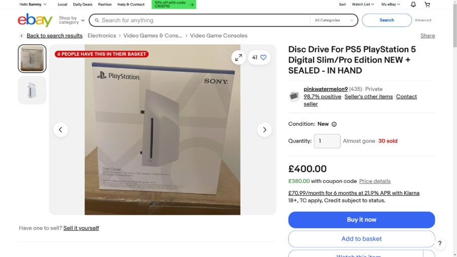 In the UK, You Can't Buy a PS5 Disc Drive without Paying a Premium 2