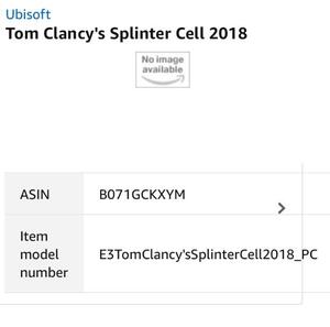 Tom Clancy's Splinter Cell PS4 PlayStation 4