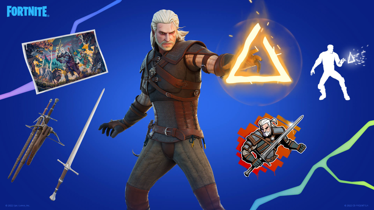 The Witcher's Geralt of Rivia Signs in for Fortnite Cameo