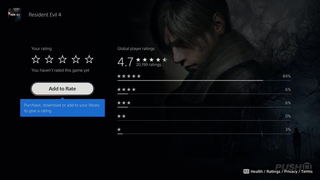 You can now rate games using a 5 star system on the console PS