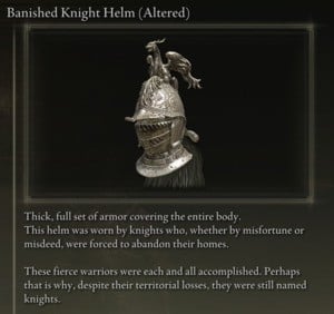 Elden Ring: All Full Armor 세트 - Banished Knight 세트 - Banished Knight Helm(변경됨)