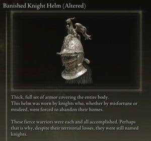 Elden Ring: All Full Armour Sets - Banished Knight Set - Banished Knight Helm (Altered)