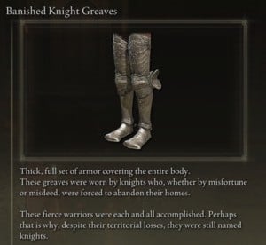 Elden Ring: All Full Armor 세트 - Banished Knight 세트 - Banished Knight Greaves