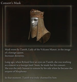 Elden Ring: All Partial Armour Sets - Consort's Set - Consort's Mask