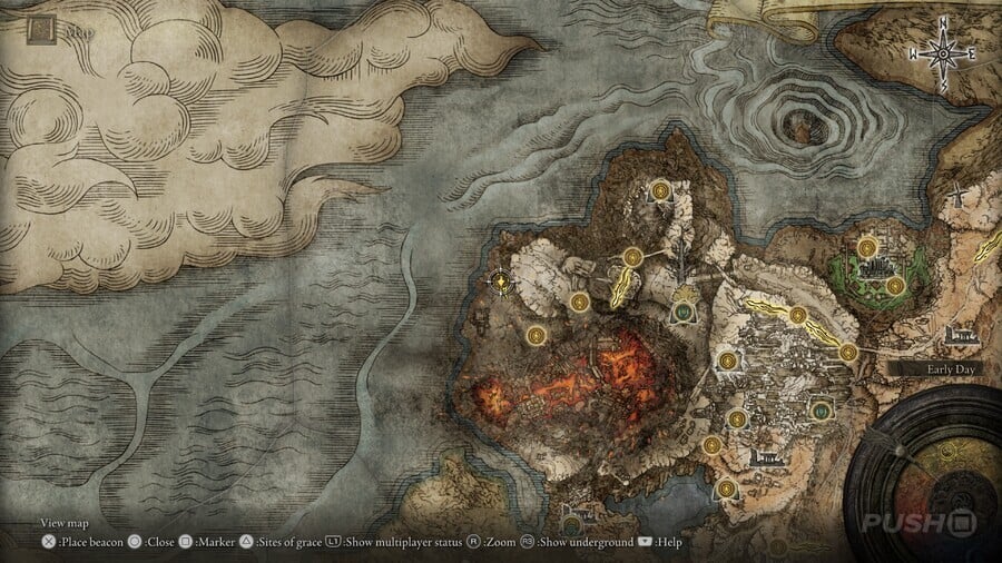 Seethewater Terminus Cliffside Key Map