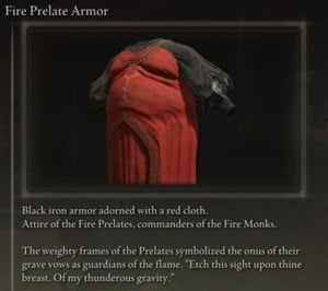 Elden Ring: 모든 풀 아머 세트 - Fire Prelate 세트 - Fire Prelate Armor