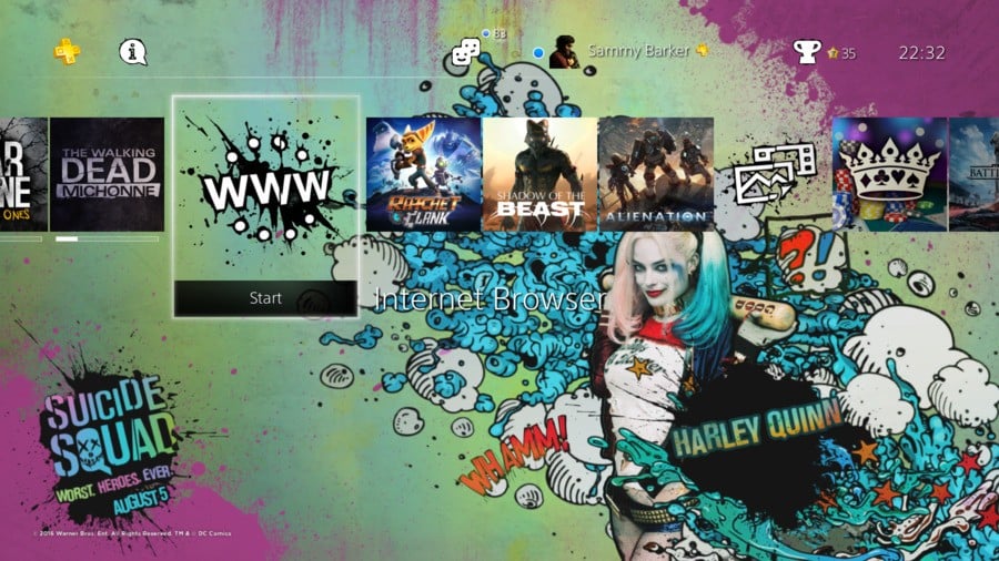 Suicide Squad PS4 PlayStation 4 Dynamic Theme 1