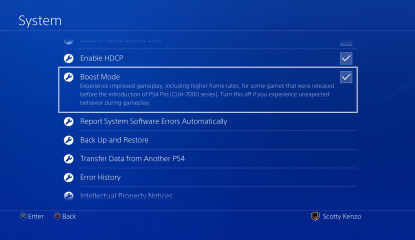 How to Enable PS4 Pro Boost Mode