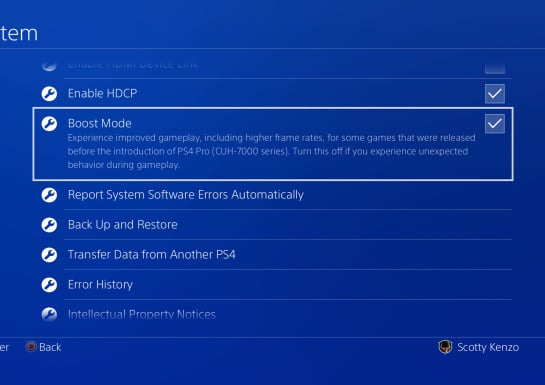 How to Enable PS4 Pro Boost Mode