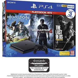 PS4 500GB with 3 PS Hits Game Bundle