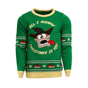 Official Crash Bandicoot Christmas Jumper/Ugly Sweater - UK XL/US L