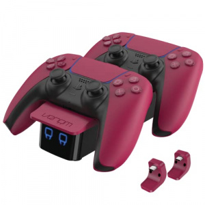 Venom PS5 Controller Twin Docking Station - Cosmic Red
