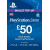 Playstation Wallet Top-Up Card - £50 (UK)