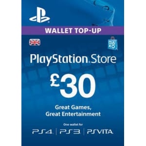 Playstation Wallet Top-Up Card - £30 (UK)